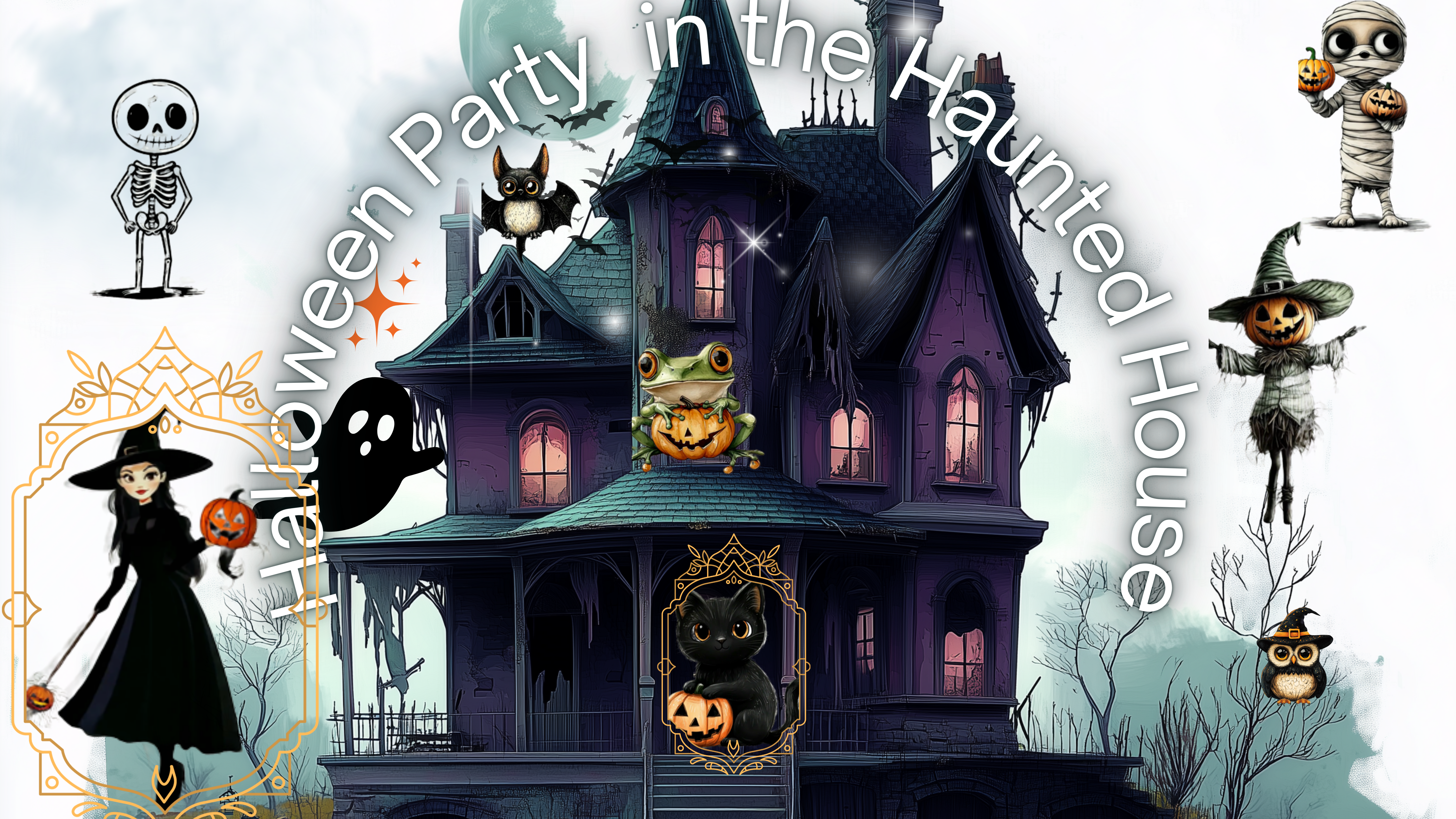 Halloween Party in the Haunted House