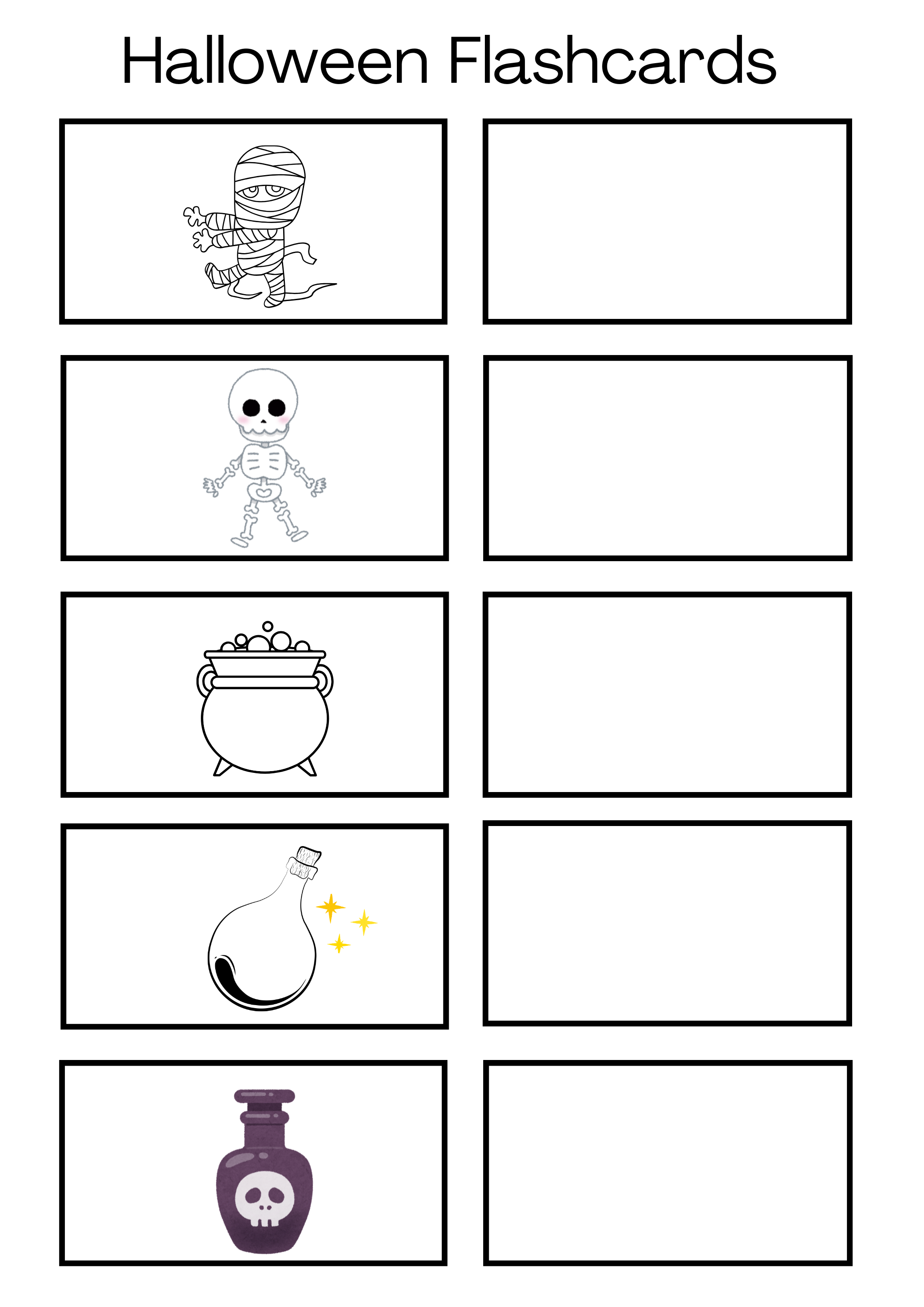 Halloween Task based on Halloween Flashcards