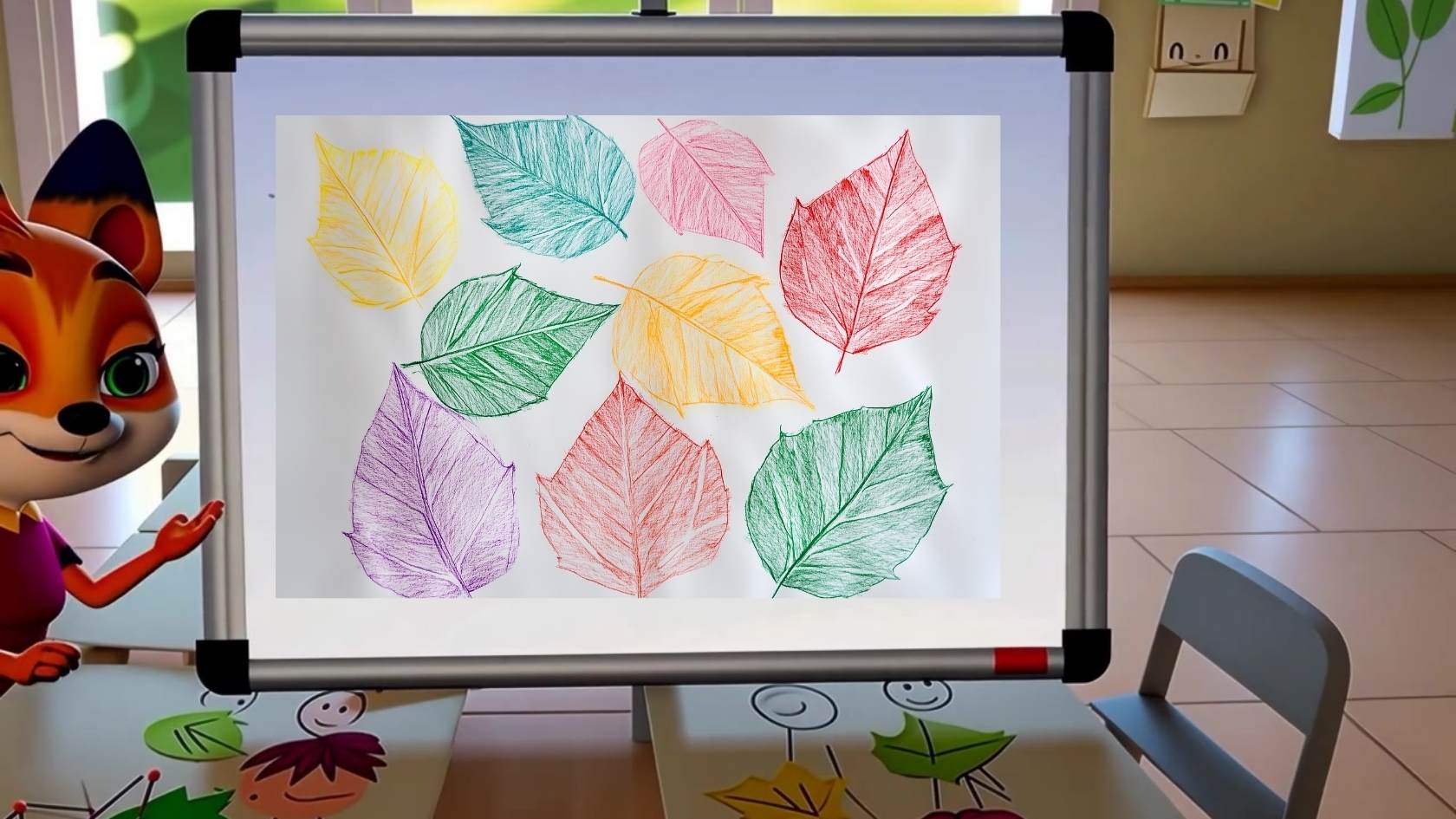Billedkunst i indskolingen. Udeskole med eksempler på hvordan man kan bruge naturen i malerier og billeder.