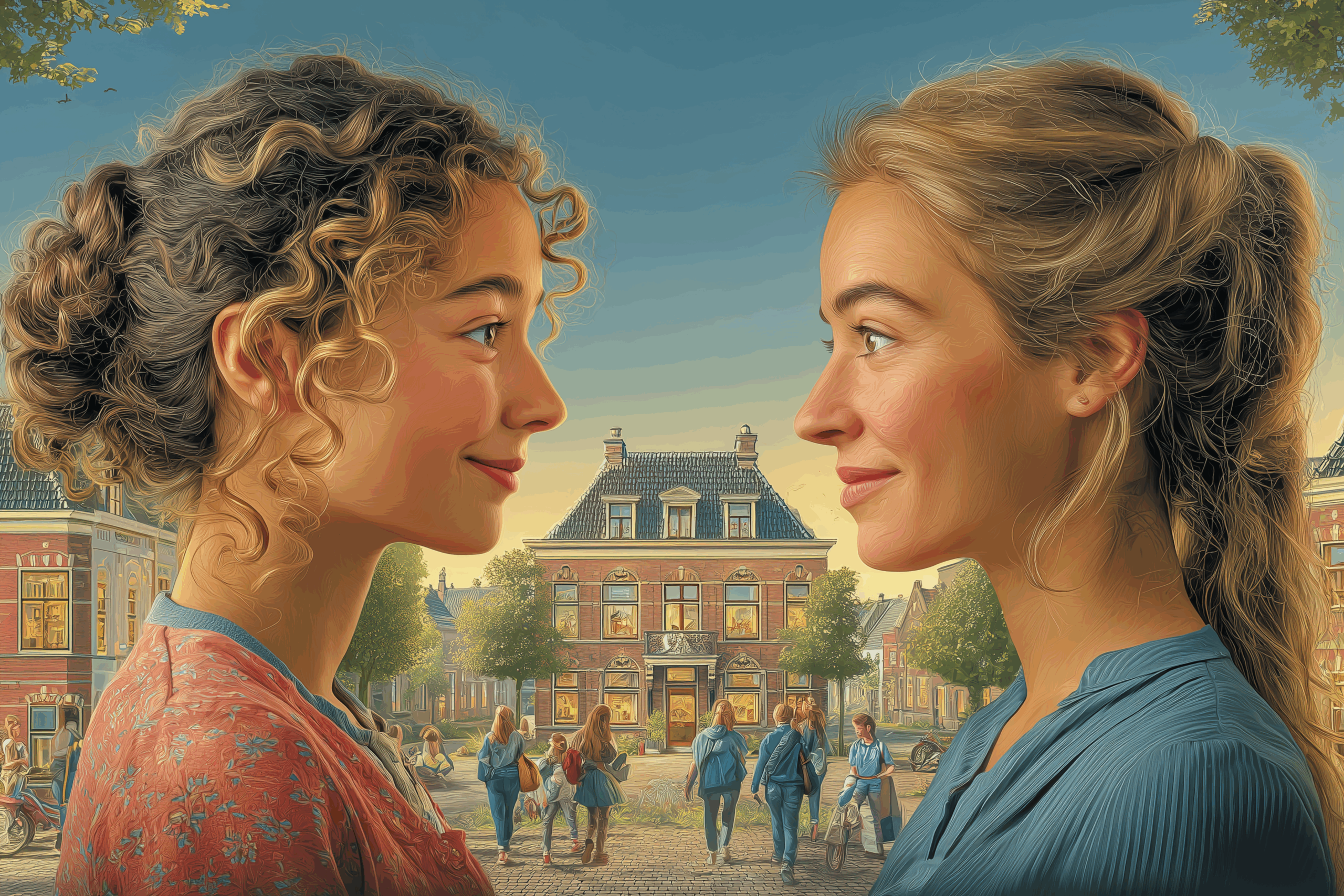 Teenage girl and teacher