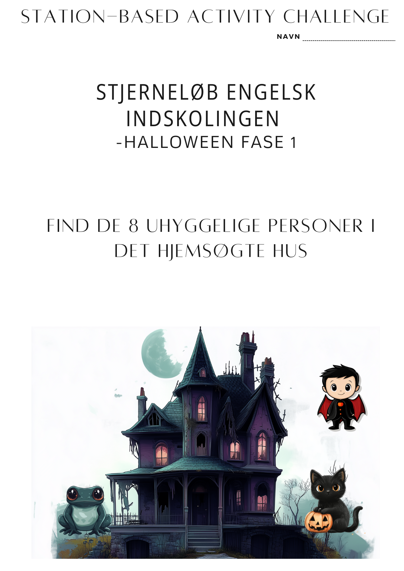 Halloween stjerneløb. Halloween Station-Based Activity