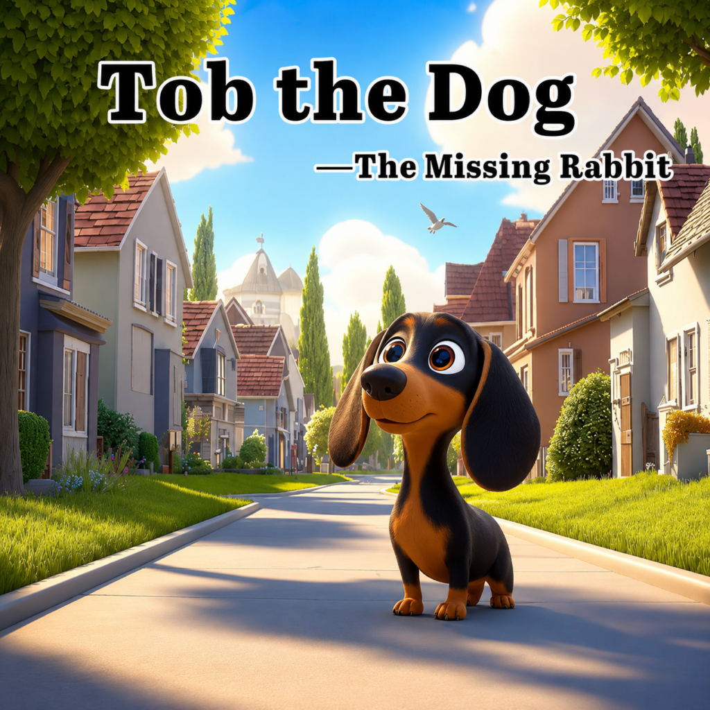 Tob the Dog is a cartoon story about a cute and brace dachshund. Tob the Dog -The Missing Rabbit is the first movie. The story is both in English and Danish versions, and this is the English version.