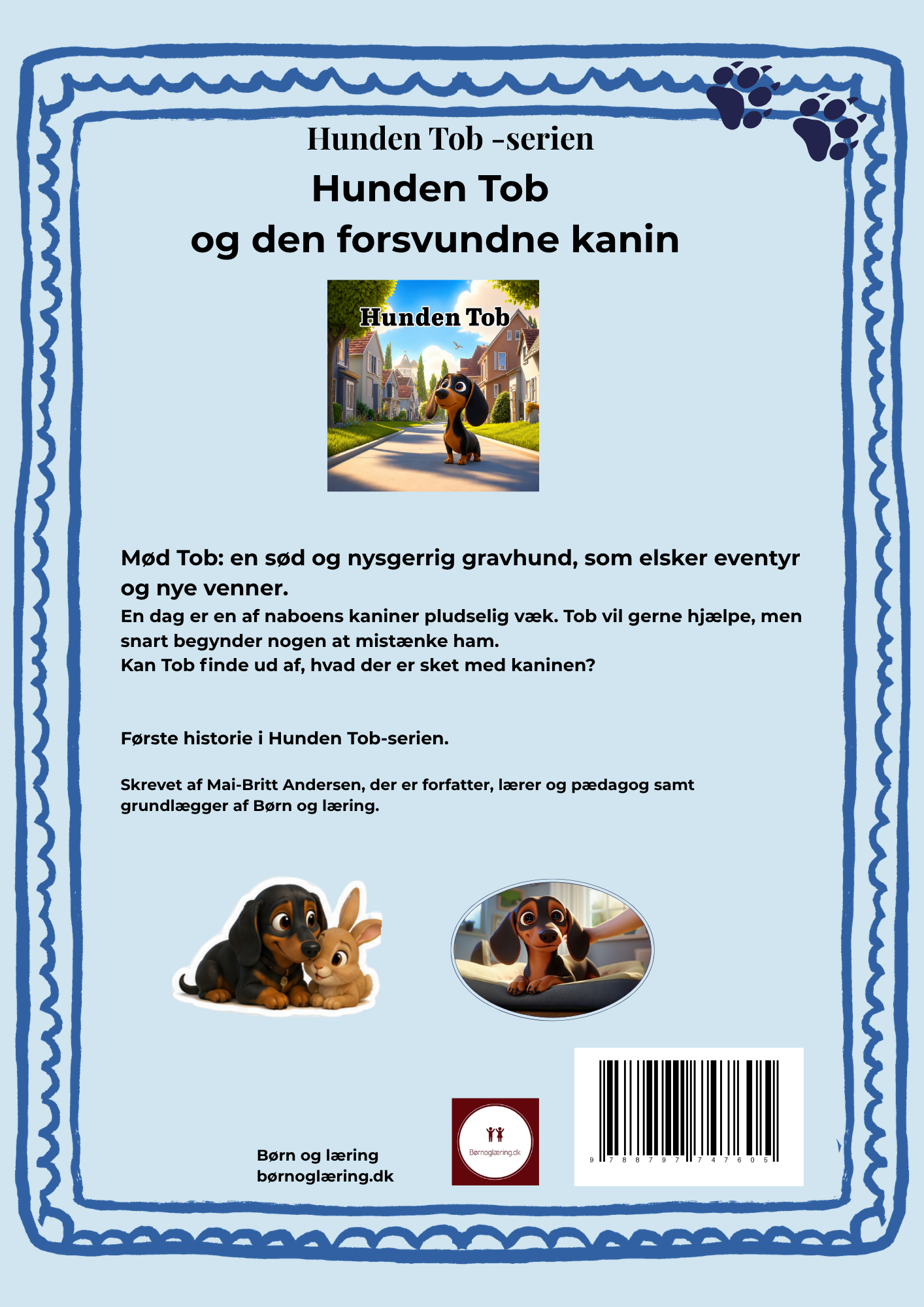 Hunden Tob og den forsvundne kanin, bagside
