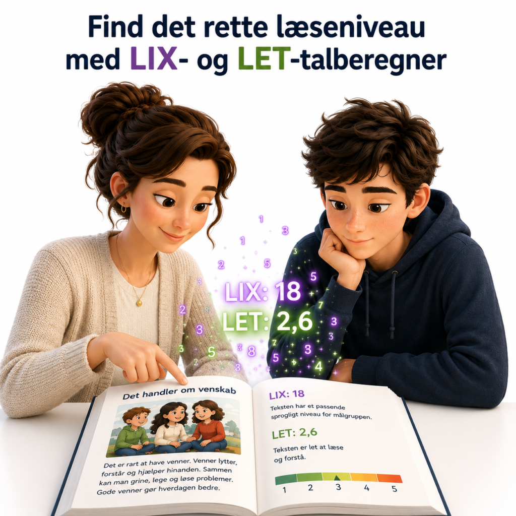 Find det rette læseniveau med Lix og Let beregneren